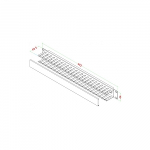 Organizer Kabli 1u Do Szaf Rack 19 Z Pokrywą, Czarny